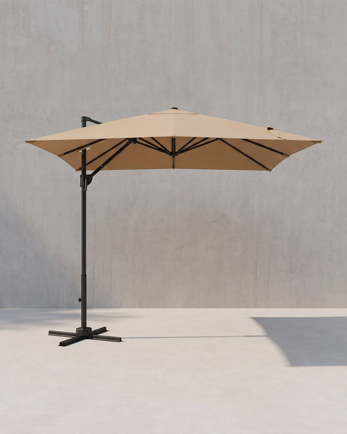 Ampelschirm 270 x 270 cm - Stufenlos verstellbar und 360° drehbar