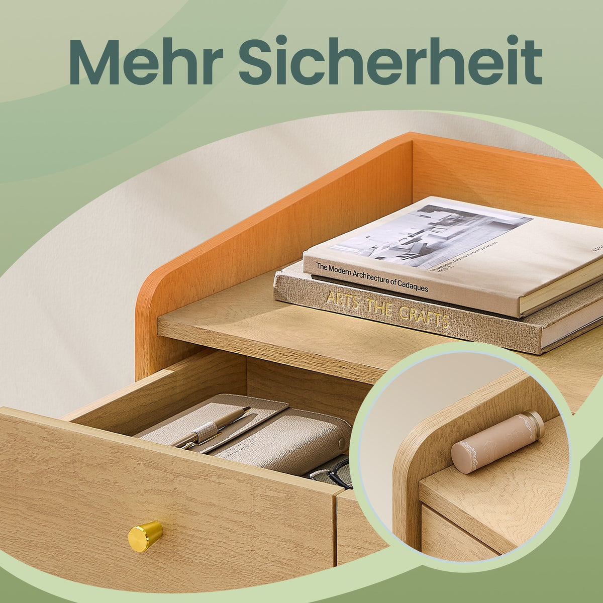 Sideboard Bohoven - Mit Rattan-Optik-Türen - Für Wohnzimmer, Flur Oder Schlafzimmer
