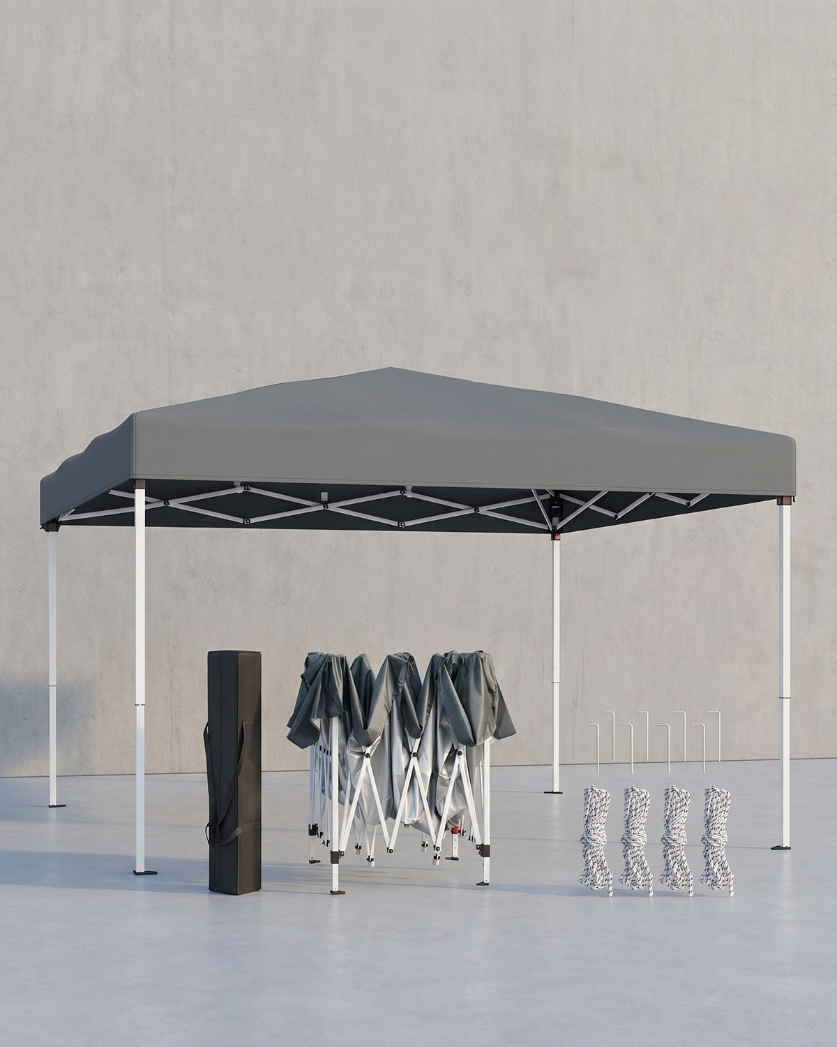 Partyzelt 3 x 3 m – Faltbares Partyzelt – Gartenpavillon – Sonnenschutz – Leicht regendicht – Tragbar