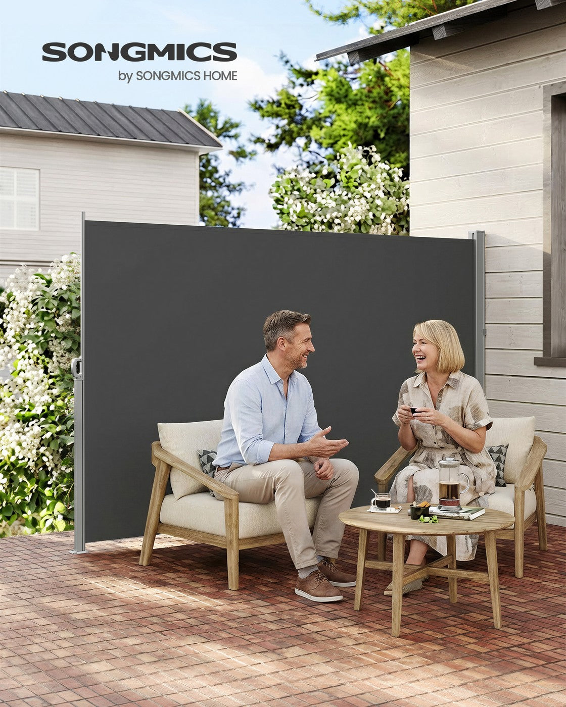Seitenmarkise - Mit Stahlkassette - Anthrazit - Für Balkon Oder Terrasse