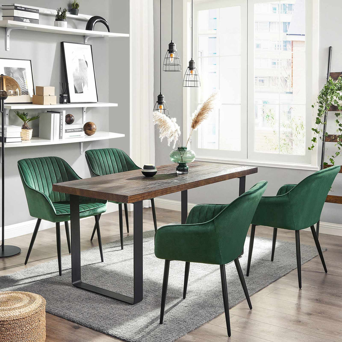 Moderne Esszimmerstühle mit Armlehnen – 2er-Set