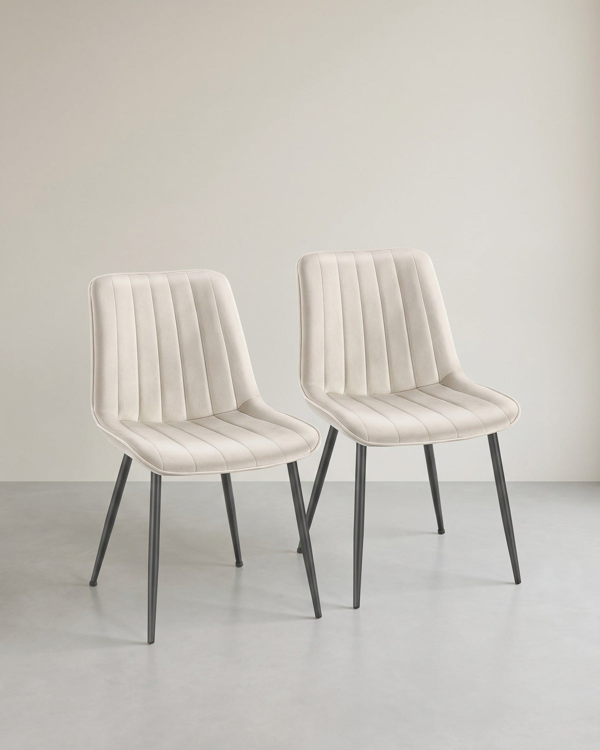 Esszimmerstuhl 2er-Set – ergonomisches Design – bequeme Polsterung – Stahlbeine