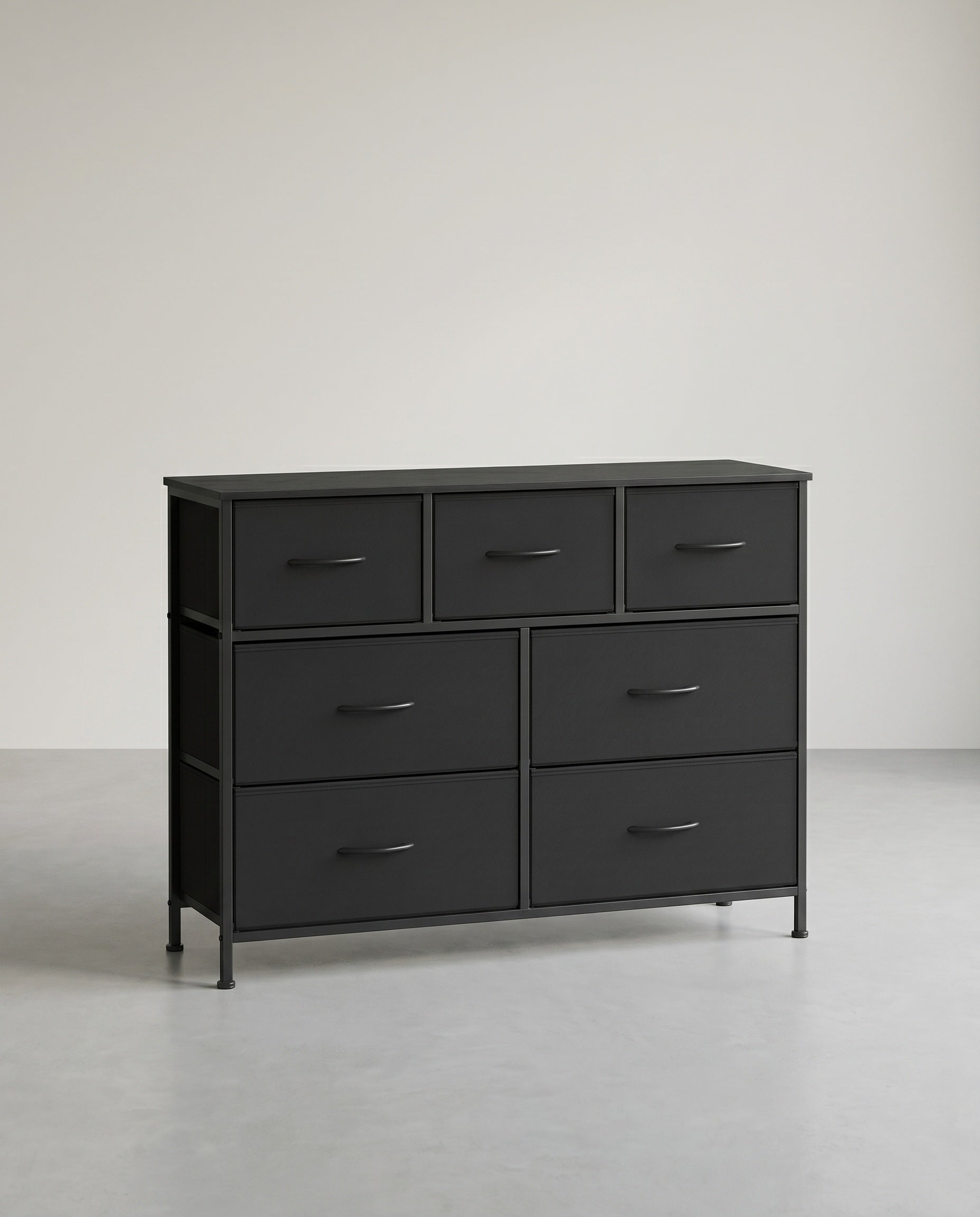 Sideboard Mit 7 Stoffschubladen - Stahlrahmen - Für Schlafzimmer Oder Flur