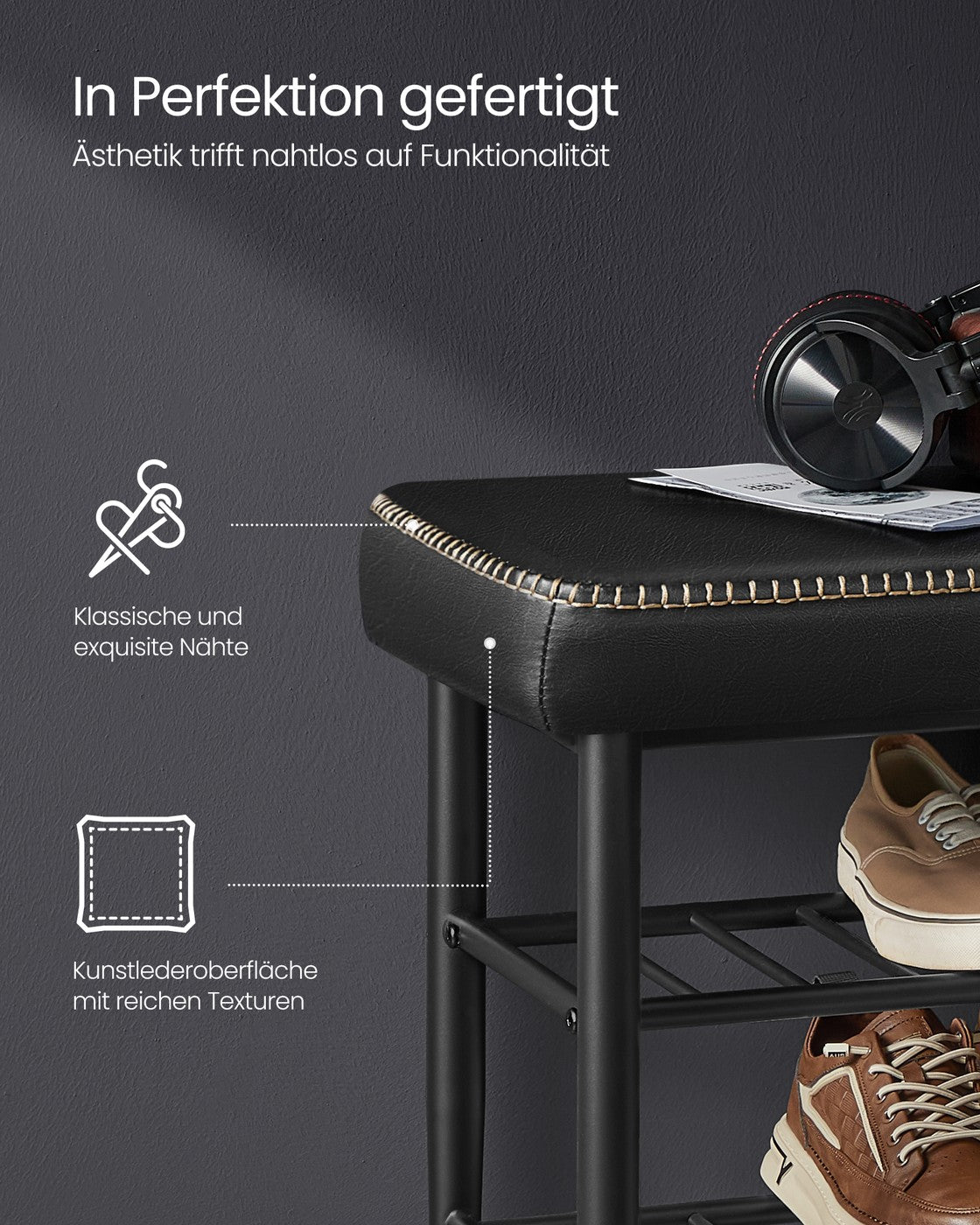 Luxus Schuhbank - Polstersofa mit Stauraum