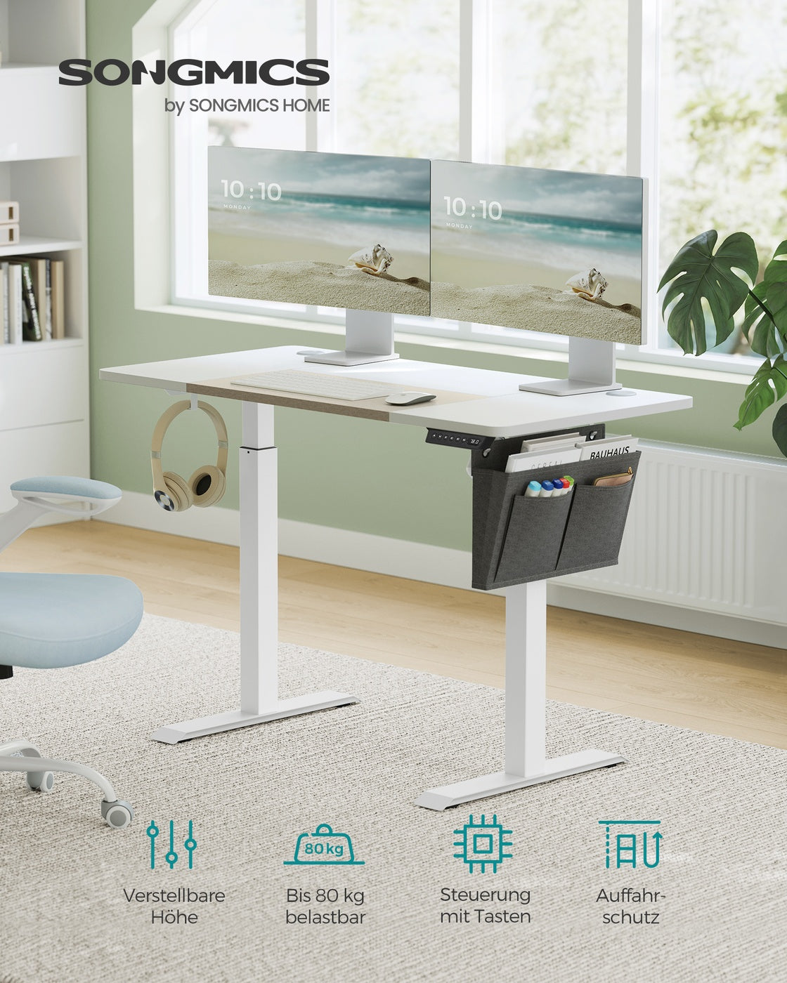 Höhenverstellbarer Schreibtisch - Sitz-Steh-Schreibtisch - Elektrisch verstellbarer Schreibtisch - (Heim-)Büro