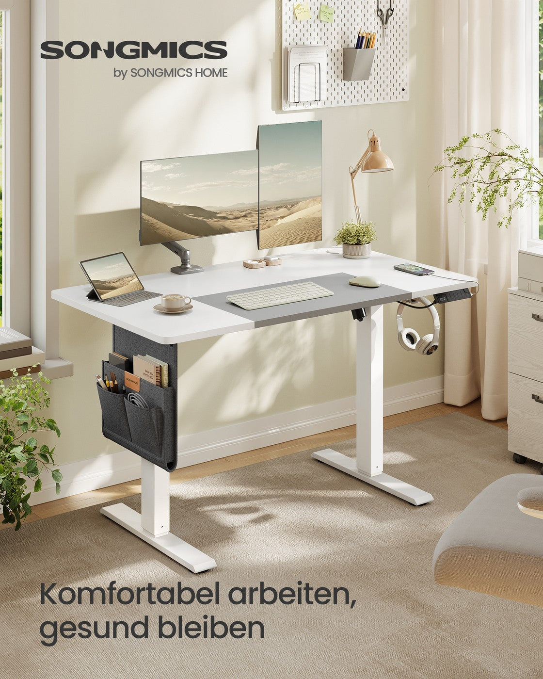 Höhenverstellbarer Schreibtisch - Sitz-Steh-Schreibtisch - Elektrisch verstellbarer Schreibtisch - (Heim-)Büro
