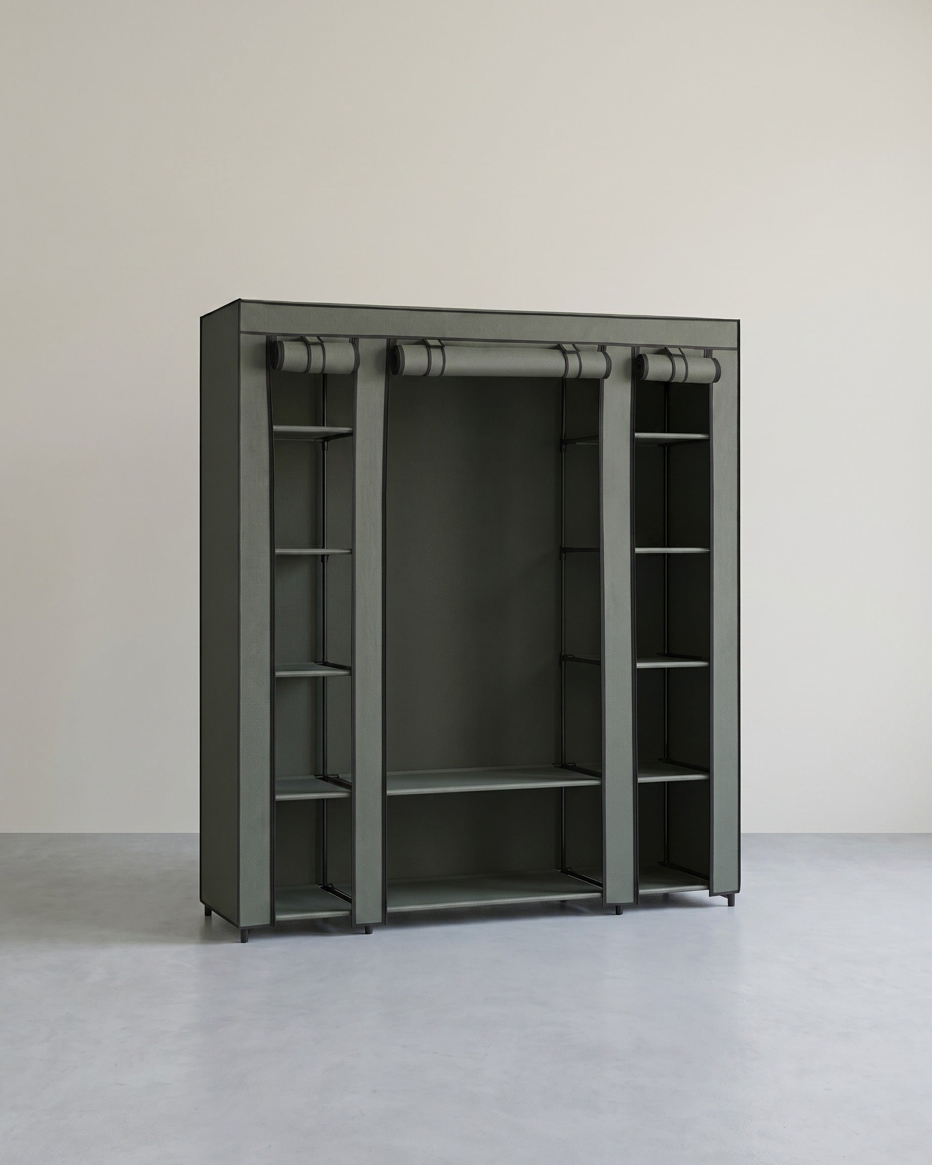 Faltbarer Kleiderschrank – praktischer Schlafzimmerschrank – platzsparend – Grün