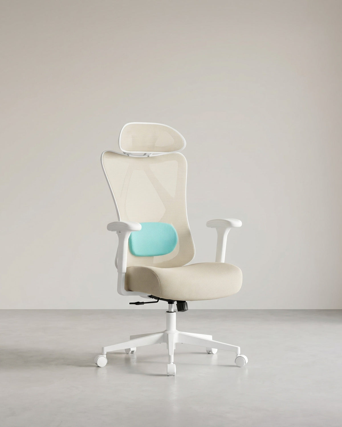 Ergonomischer Bürostuhl – Verstellbare Rücken- und Armlehne – Verstellbare Kopfstütze – 150 kg Tragkraft