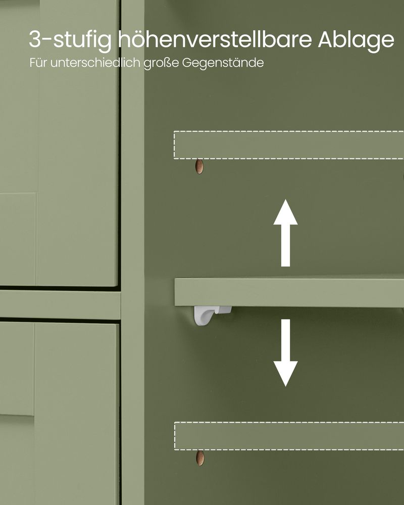 Badezimmerschrank - Kommode - Aufbewahrungsschrank mit Tür und Schubladen - 55 x 30 x 82 cm