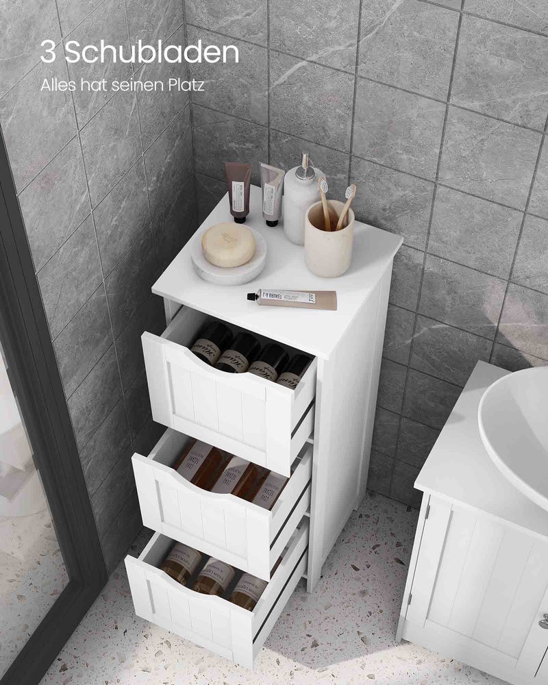 Badezimmerschrank mit 3 oder 4 Schubladen – Kompakt und funktional