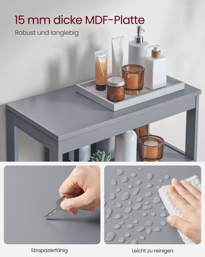 Badezimmerschrank mit Lamellentüren – feuchtigkeitsbeständig und praktisch