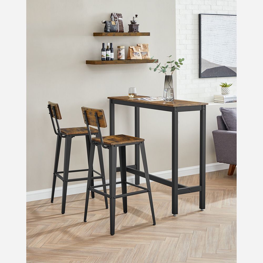 Barhocker mit Rückenlehne - 2er oder 4er Set