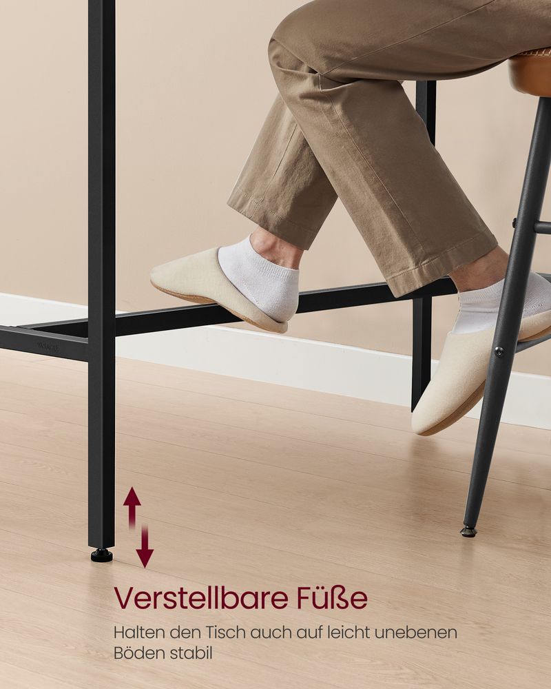 Stehtisch mit Auszug und USB-Anschlüssen - Beistelltisch mit Steckdose - Flurtisch