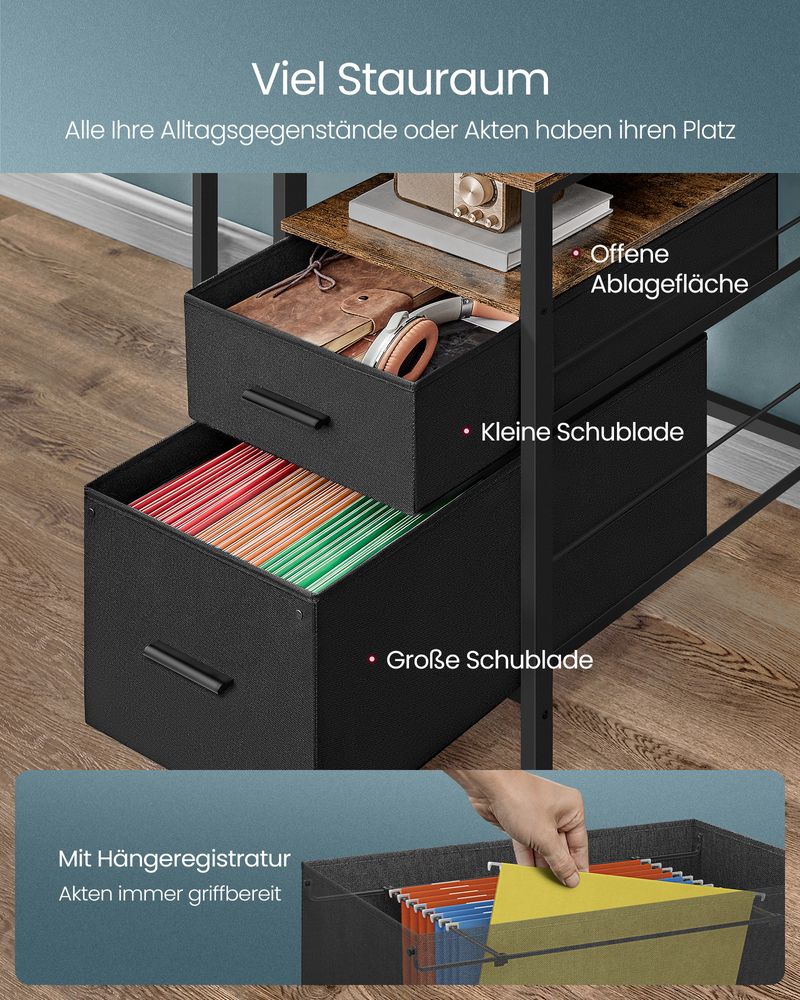 Schreibtisch mit LED-Beleuchtung - Computertisch mit USB und Steckdose