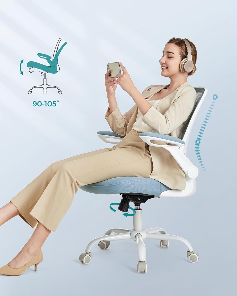 Bürostuhl mit verstellbaren Armlehnen – Ergonomisches Design – Netzrückenlehne