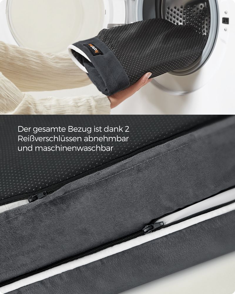 Bequemes Hundebett mit erhöhtem Rand - Hundekorb
