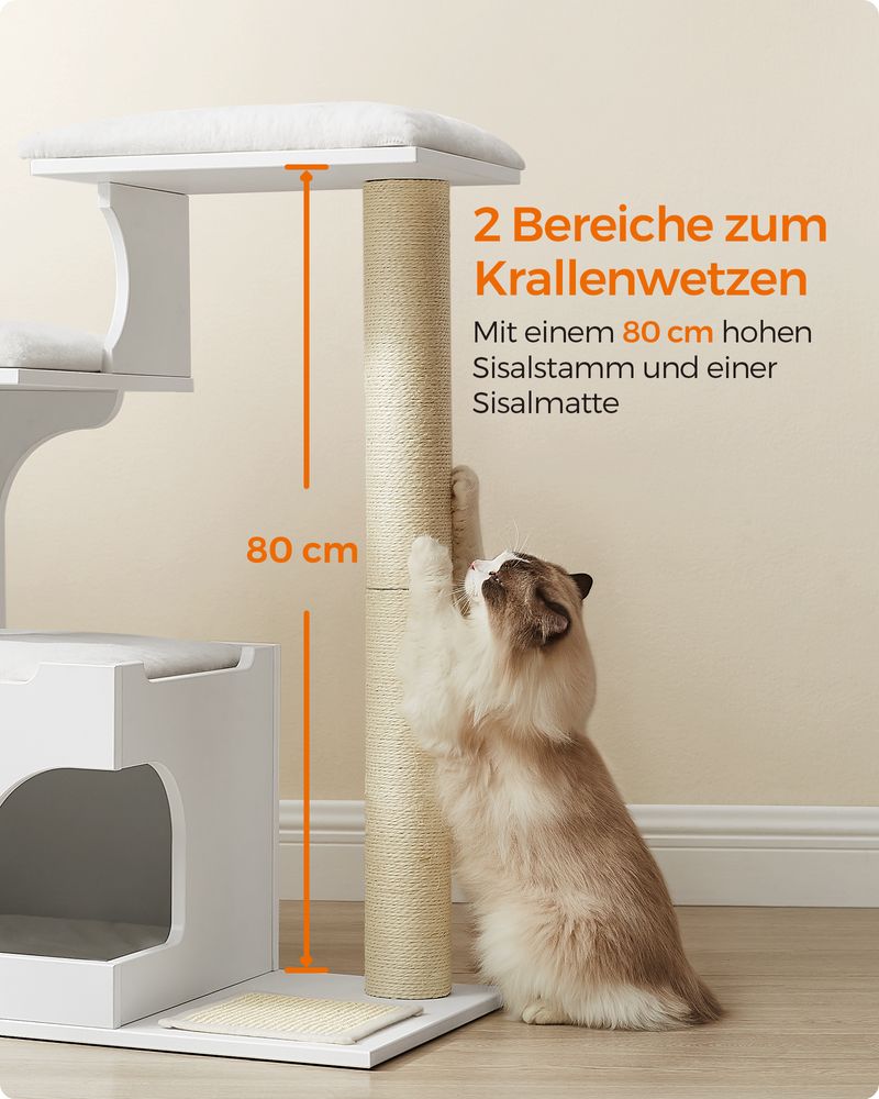 Kompakter Kratzbaum – Stilvoll und praktisch für Ihre Katzen