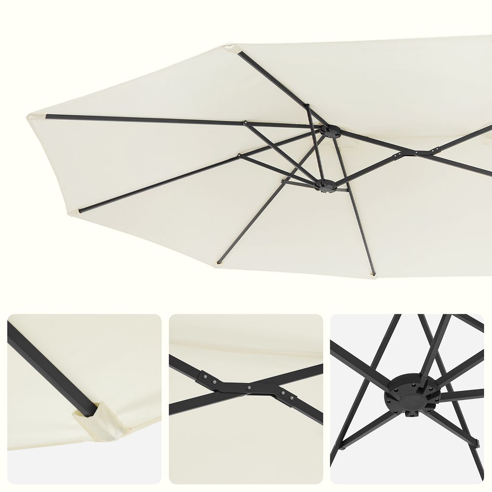 Doppelsonnenschirm 460 x 270 cm – Extra groß mit UV-Schutz und Kurbel