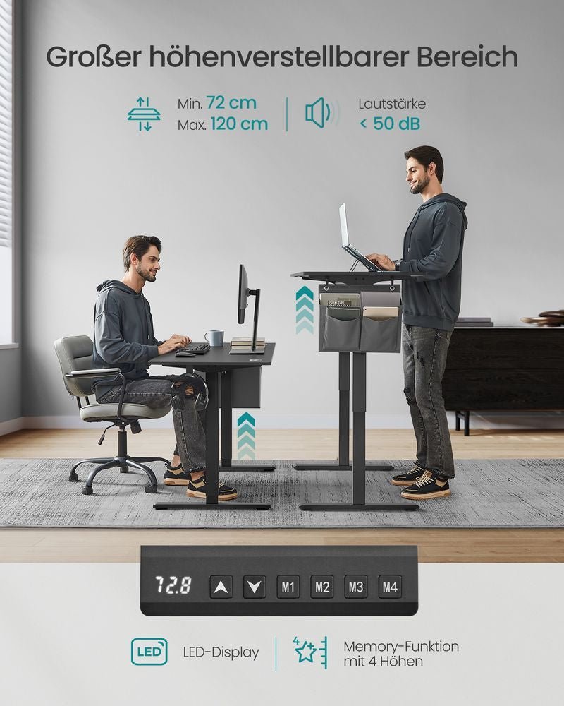 Elektrischer Hoch-Niedrig-Schreibtisch - Elektrisch verstellbar - Arbeitsplatz - Ergonomischer Schreibtisch