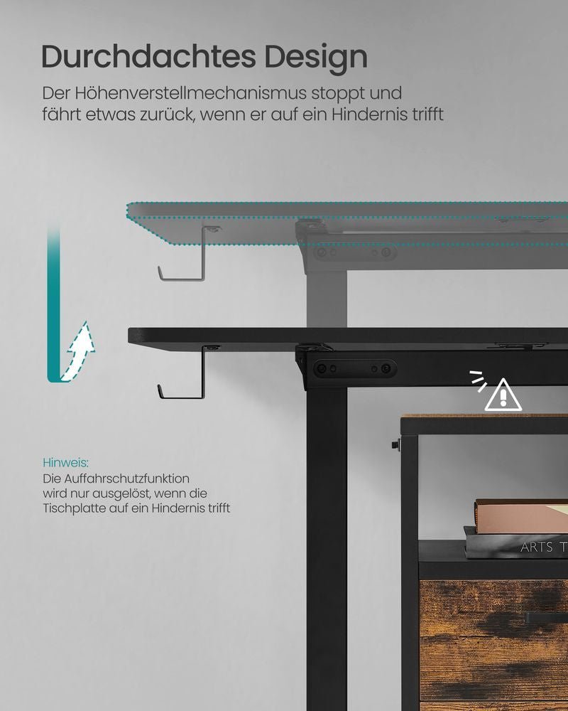 Elektrischer Hoch-Niedrig-Schreibtisch - Elektrisch verstellbar - Arbeitsplatz - Ergonomischer Schreibtisch