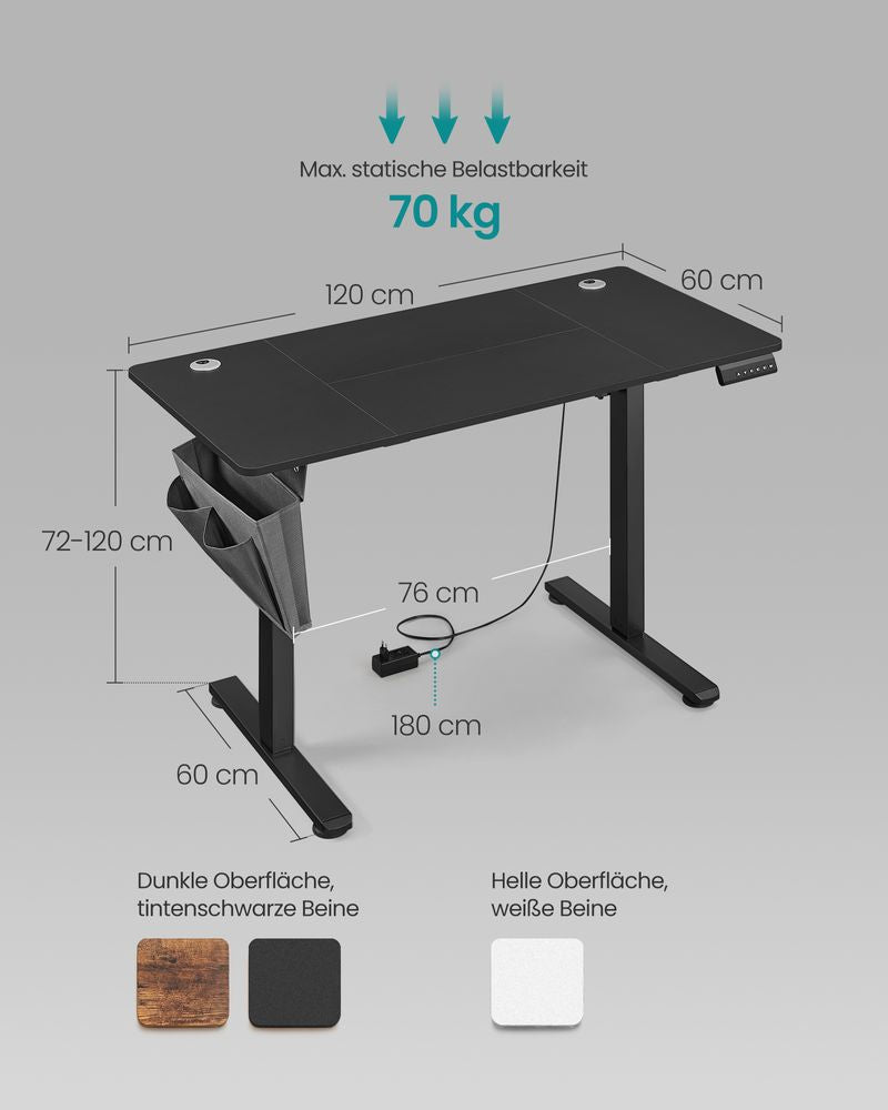 Elektrischer Hoch-Niedrig-Schreibtisch - Elektrisch verstellbar - Arbeitsplatz - Ergonomischer Schreibtisch