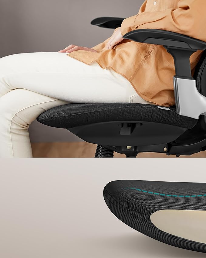 Ergonomischer Bürostuhl Ergo Elite 2.0 – stufenlos verstellbar – 6-teilige TPR-Lendenwirbelstütze – Tragkraft bis 150 kg