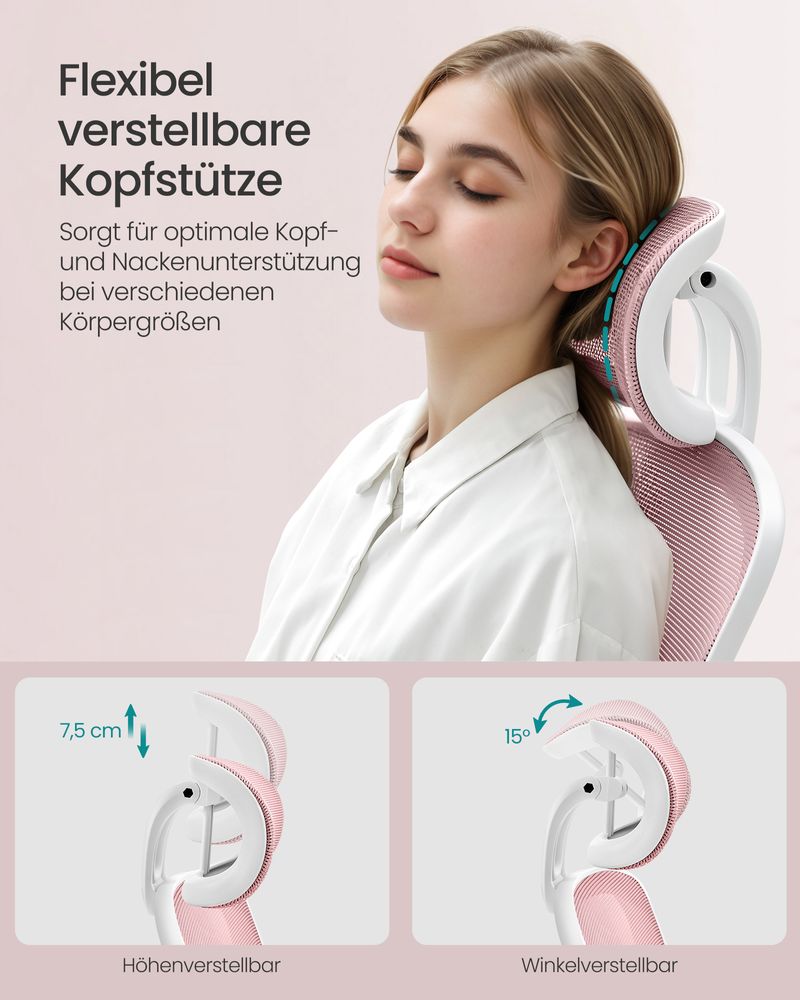 Ergonomischer Bürostuhl mit Kopfstütze – Komfort und Unterstützung