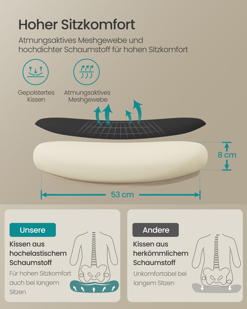 Ergonomischer Bürostuhl mit Kopfstütze – Komfort und Unterstützung