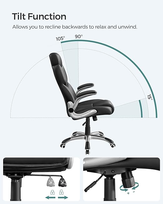 Ergonomischer Regiestuhl - Bürostuhl Leder - Belastbar bis 150 kg
