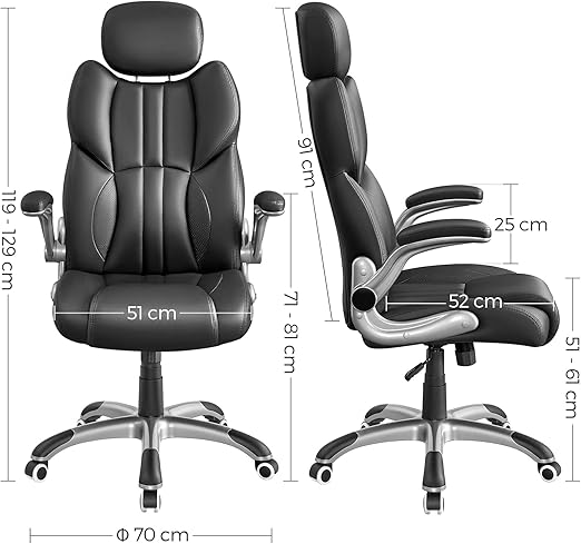 Ergonomischer Regiestuhl - Bürostuhl Leder - Belastbar bis 150 kg