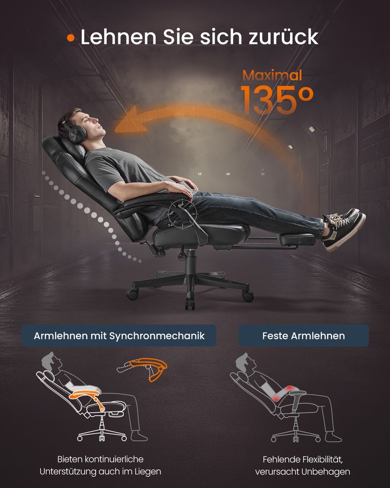 Gaming-Stuhl – höhenverstellbar – ultimativer Komfort