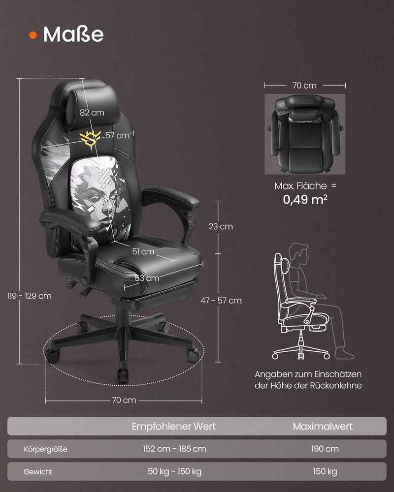 Gaming-Stuhl – höhenverstellbar – ultimativer Komfort