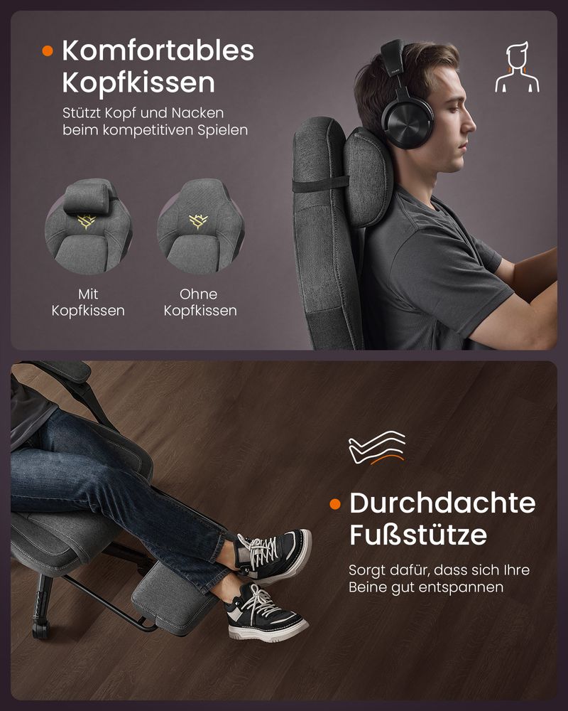 Gaming-Stuhl – höhenverstellbar – ultimativer Komfort