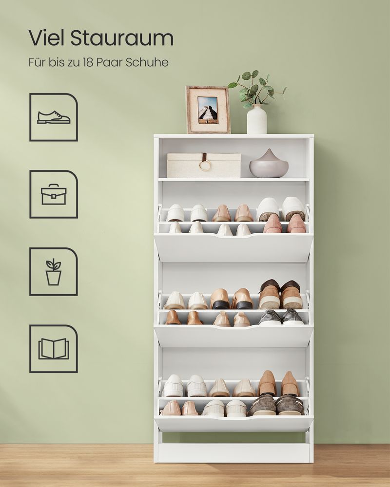 Hoher und vielseitiger Schuhschrank mit stilvollem Design