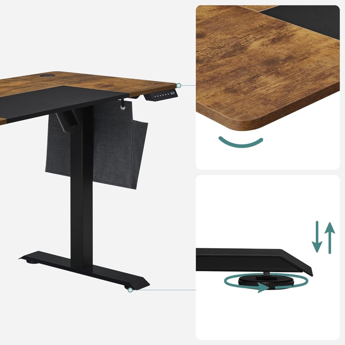 Höhenverstellbarer Schreibtisch - Sitz-Steh-Schreibtisch - Elektrisch verstellbarer Schreibtisch - (Heim-)Büro
