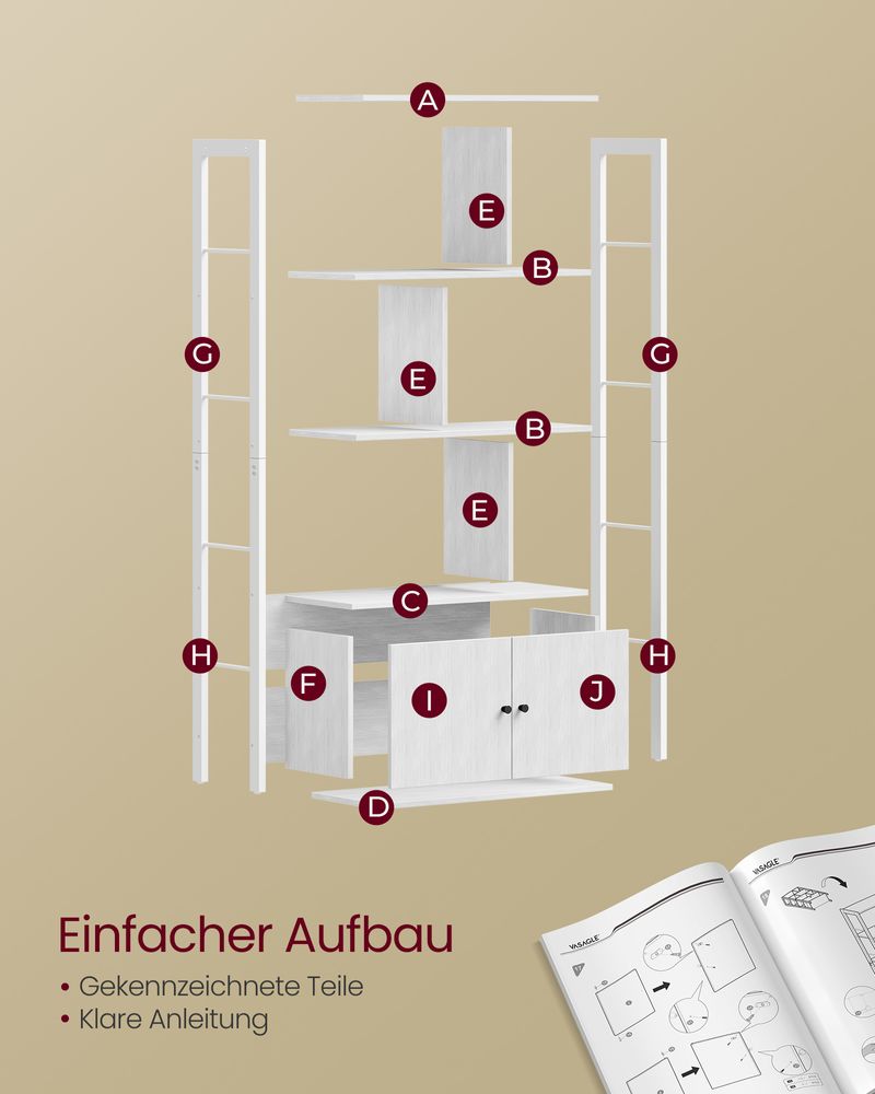 Industrielles Bücherregal mit Zickzack-Design – Stilvoll und funktional