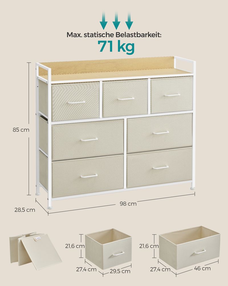 Industriekommode mit 7 Schubladen – Stilvoll und praktisch