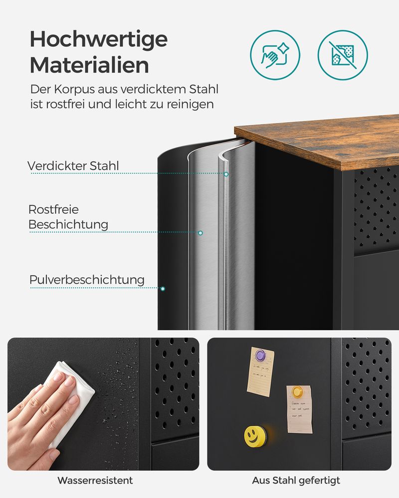 Industrieller Lagerschrank mit verstellbarem Regal - Stilvoll