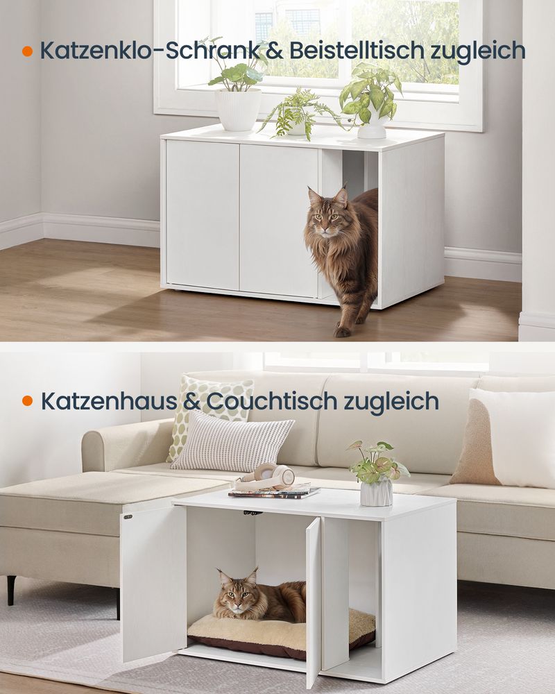 Katzentoilette mit Push-to-Open-Türen - Katzenhaus