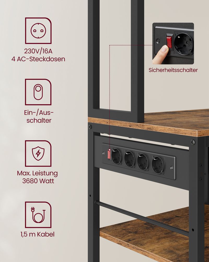 Küchenschrank mit Einbausteckdosen – Multifunktional und sicher