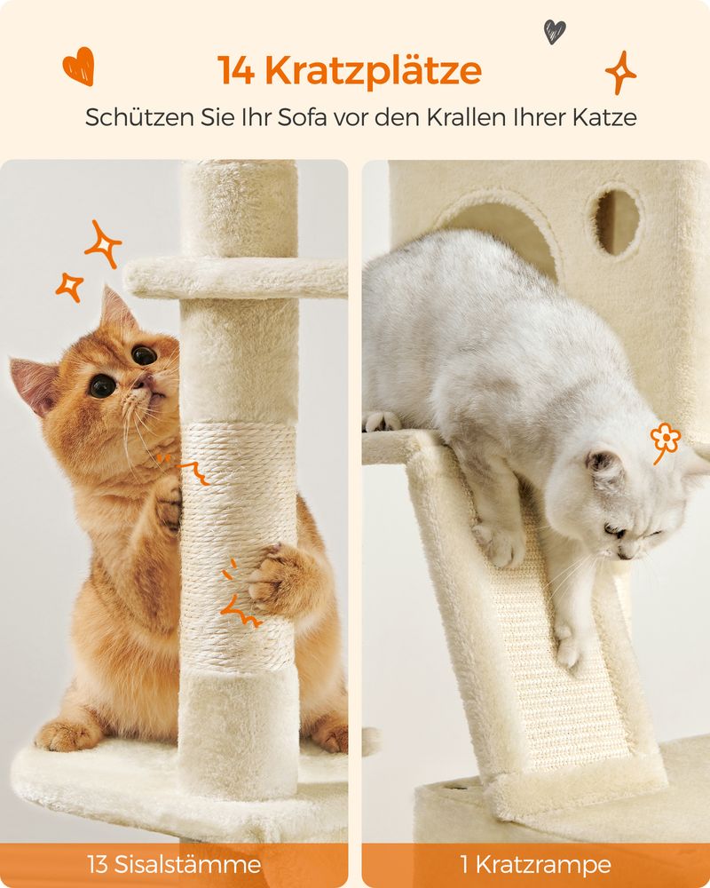 Kratzbaum 206 cm – Der ultimative Spiel- und Ruheplatz für Ihre Katze
