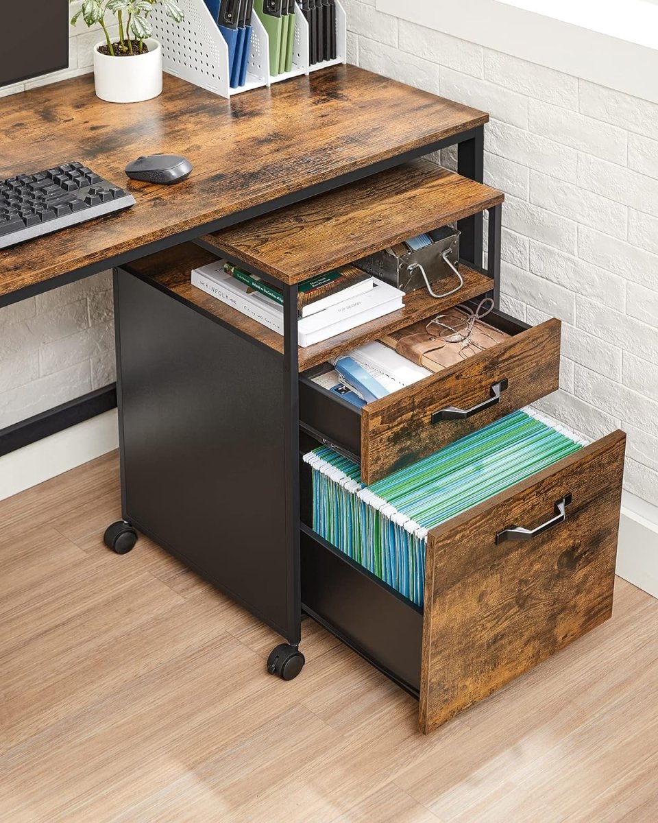 Schubladenelement auf Rollen - mit 2 Schubladen - Home Office