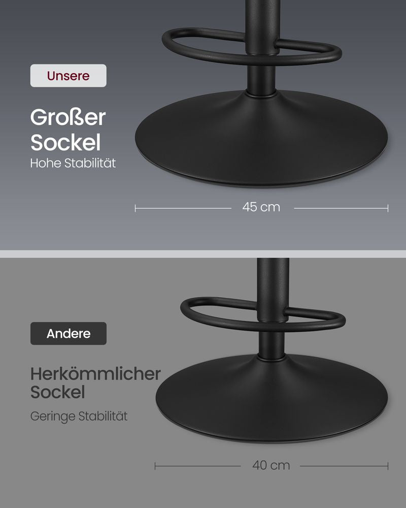 Luxus Barhocker 2er oder 4er Set - Verstellbar - 360° Drehbar