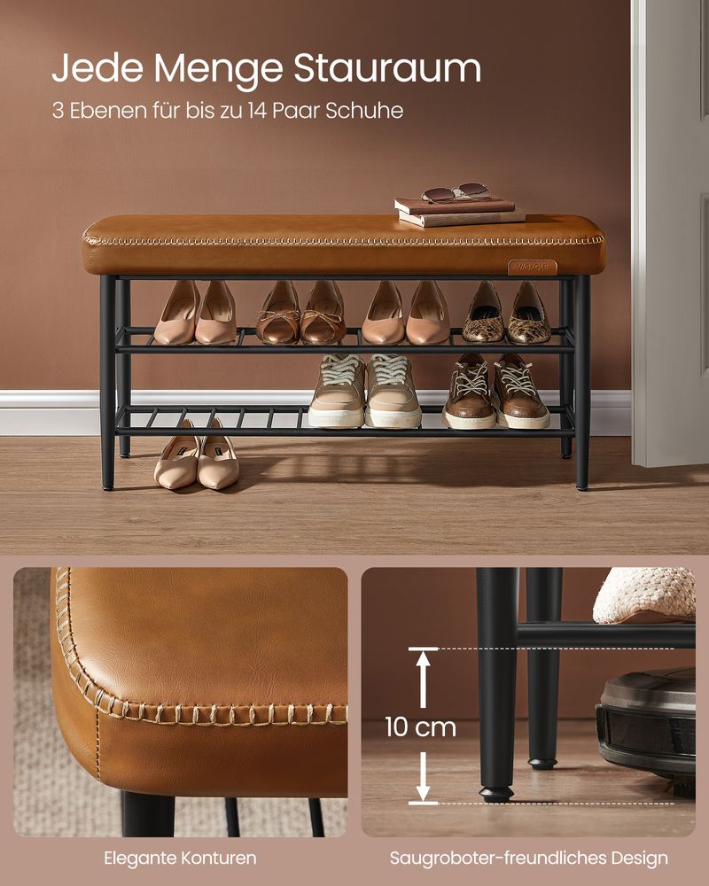 Luxus Schuhbank - Polstersofa mit Stauraum