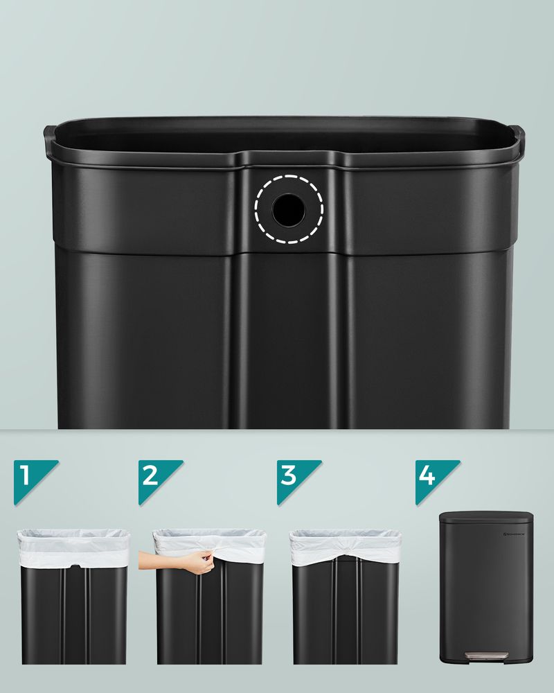 Moderner Treteimer - 50 Liter - Abfalleimer