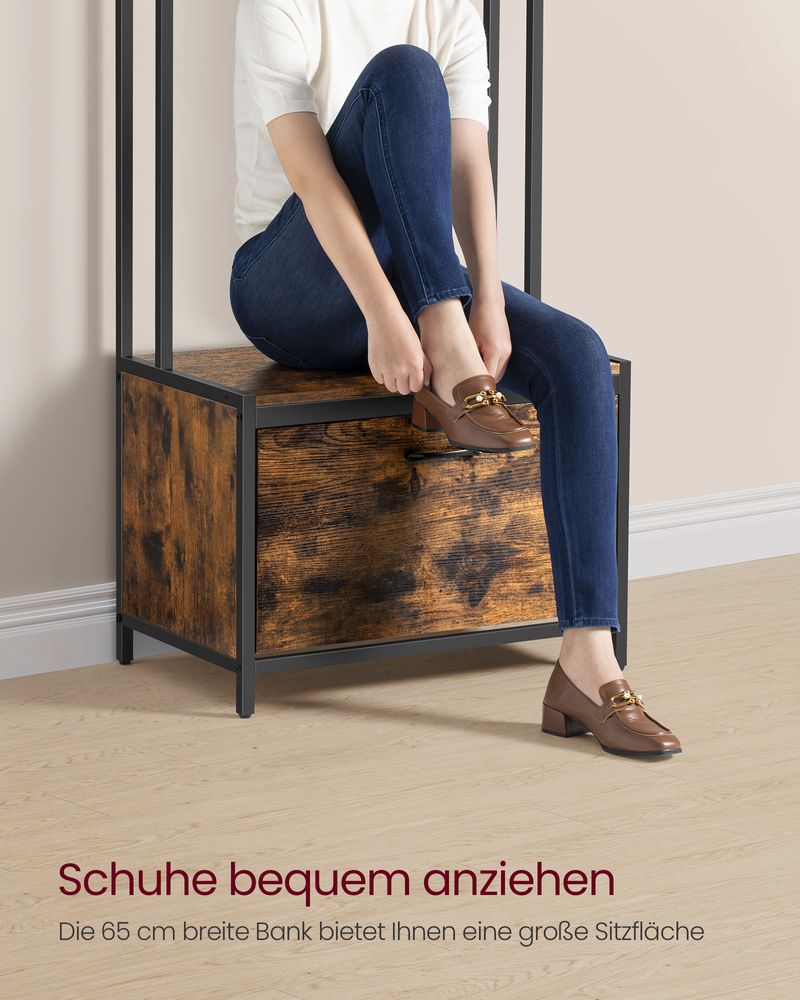 Multifunktionale Flurgarderobe mit Schuhschrank - Garderobenständer