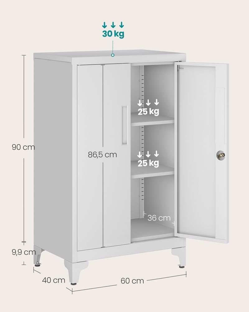 Multifunktionaler Lagerschrank mit verstellbaren Regalen - Archivschrank