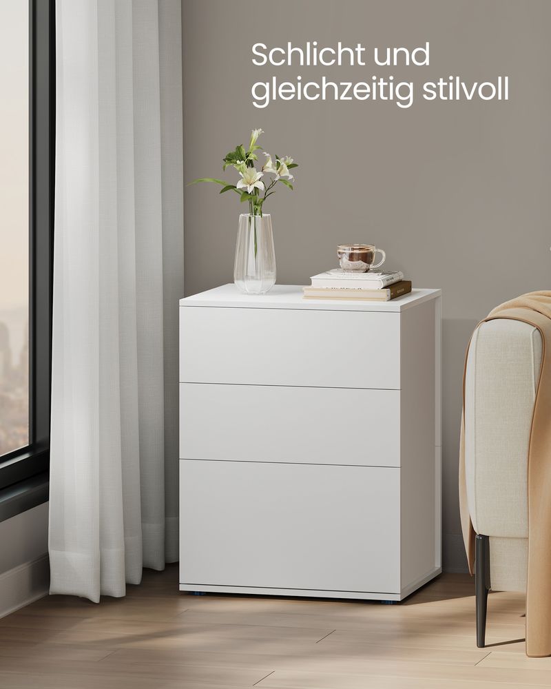 Nachttisch mit 3 Schubladen - Minimalistisches Design