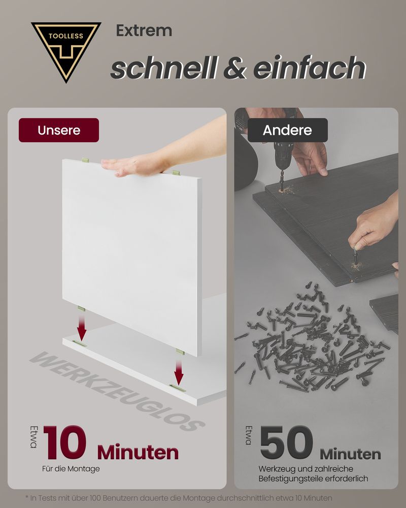 Nachttisch mit Steckdose – Moderner Beistelltisch mit Stauraum