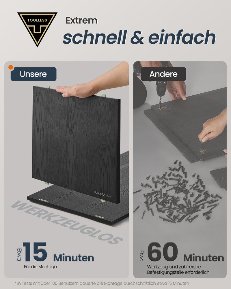 Lagerschrank mit LED-Beleuchtung - Sideboard mit offenen und geschlossenen Fächern
